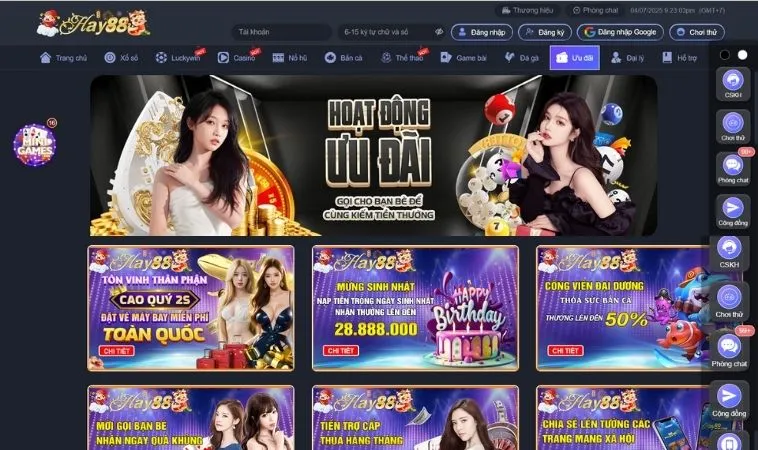 khuyến mãi Hay88